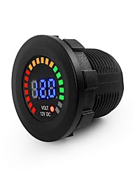 cheap -DC 12V Car Voltmeter with LED Digital Display Panel Universal Waterproof Voltage Meter with Terminals for Truck ATV UTV Boat Marine Vehicle Motorcycle 1PCS