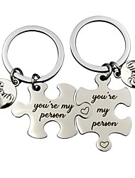 cheap -Personalized Stainless Steel Couples Jewelry Keychains Necklace Set Youre My Person Couples Car Key chains for Boyfriend Girlfriend Valentine&#039;s Day Christmas Birthday Gift 1 PACK