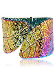 cheap -Women&#039;s Bracelet Bangles Geometrical Leaf Vintage Alloy Bracelet Jewelry Rainbow / Silver For Party Street Daily Festival