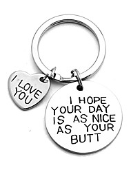 cheap -I Hope Your Day Is As Nice As Your Butt Keychain Boyfriend Girlfriend Gifts Car Keyring I Love You Wife Husband Gifts 1PCS