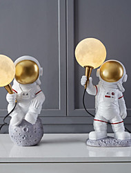cheap -Children&#039;s Desk Lamp Spaceman Moon Table Lamps Resin Moon Night Light Desktop Decorative Lamp for Kids Gifts