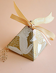cheap -Wedding Leaf For Wedding Guests Gift Boxes Card Paper Ribbons 1 PC