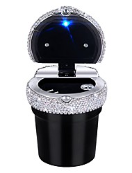 cheap -Car Ashtray Portable Bling Cigarette Smokeless Cylinder Cup Holder with Blue LED Light Indicator Car Accessories for Women Ideal for Car Home and Office 1PCS