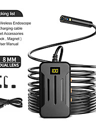 cheap -F300 10.0m(30Ft) Wifi Endoscope Camera for Android iOS Smartphones 2 mp Recording Image and Video Function Portable LED Light Dual Camera Semi-Rigid Cable Pipeline 10m [32.8ft]