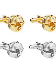 cheap -Men&#039;s Cufflinks Hollow Out Simple Gothic Colorful Vintage Korean Brooch Jewelry Silver Yellow For Party New Baby Party Evening Party / Evening Shopping
