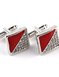 cheap -Men&#039;s Cufflinks Classic Asian Natural Ethnic Casual Fashion Brooch Jewelry Black Red For Christmas Gifts Special Occasion Birthday Congratulations Evening Party