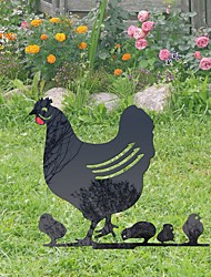 cheap -Chick Garden Stacks Yard Art Acrylic Outdoor Lawn Garden Animal Decoration