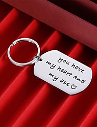cheap -Valentines Day Gift Car Keychain for Husband Boyfriend From Girlfriend Wife Anniversary Birthday Gifts For Couple Keyring Women Men You Have My Heart Him Her Wedding 1PCS