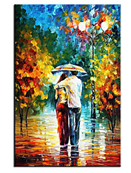 cheap -Oil Painting Handmade Hand Painted Wall Art Modern Palette Knife Park Landscape Lover Abstract Valentine&#039;s Day Gift Home Decoration Decor Stretched Frame Ready to Hang