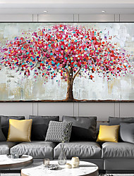 cheap -Mintura Handmade Oil Painting On Canvas Wall Art Decoration Modern Abstract Red Tree Picture For Home Decor Rolled Frameless Unstretched Painting