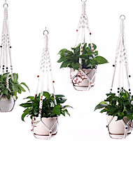 cheap -Home Flower Pot Net Pocket Plant Hanging Flower Pot Handmade Diy Woven Hanging Basket Net Pocket Interior Decoration Hanging Basket