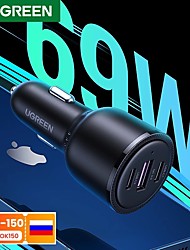 cheap -Factory Outlet 69 W Output Power USB Car USB Charger Socket Fast Charge CE Certified For Cellphone Universal D2 1 pc