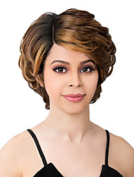 cheap -Synthetic Wig Curly Asymmetrical Wig Short A1 Synthetic Hair Women&#039;s Cosplay Soft Fashion Black Brown