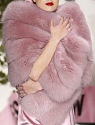 cheap -Sleeveless Capelets Faux Fur Wedding Women&#039;s Wrap With Belt / Fur