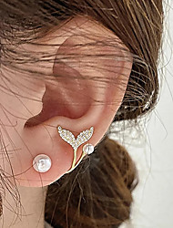 cheap -1 Pair Stud Earrings For Women&#039;s Anniversary Street Engagement Alloy Classic Mermaid