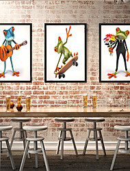 cheap -Wall Art Canvas Prints Painting Artwork Picture Guitar Skateboard Flowers Frog Home Decoration Decor Rolled Canvas No Frame Unframed Unstretched  3PCS