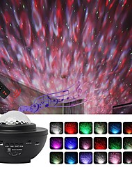 cheap -Projector with Bluetooth Music Speaker LED Starry Sky Projection Laser Lamp Night Scape Lighting Water Stripe Lamp Christmas Halloween Children Baby Gift with Remote Control