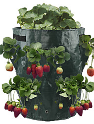 cheap -Vertical Garden PE Fabric Strawberry Planter Grow Bag Vegetable Planting Tools Pots Gardening Wall Hanging Flower Pot