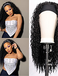 cheap -Headband Wig Human Hair for Black Women Machine Made Water Wave Wigs 26 Inch Human Hair Wigs 150% Density Brazilian Virgin Glueless Headband Wigs Capless Wigs 12-28 Inch