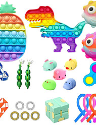 cheap -24 Pack Sensory Fidget Toys Set Fidget Pack with Unicorn Dinosaur Pop Toy Mini Keychain Pop Sensory Toys for Boy Girl Students Family Stress Relief