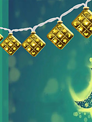 cheap -Ramadan Eid Lights 1.5m String Lights 10 LEDs Muslim Eid al-Fitr Ramadan Holiday Lights Iron Art Star Moon Lights  LED fairy Lights Creative Party Holiday Batteries Powered  1 set