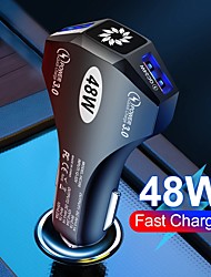 cheap -Factory Outlet 48W Output Power USB Car USB Charger Socket Fast Charge CE Certified For Cellphone Universal D2 1 pc