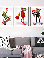cheap -Wall Art Canvas Prints Painting Artwork Picture Sports Red Envelope Flower Frog Home Decoration Decor Rolled Canvas No Frame Unframed Unstretched  3PCS