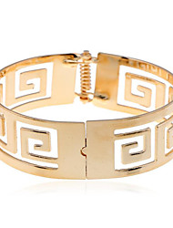 cheap -Women&#039;s Bracelet Bangles Geometrical Vertical / Gold bar Fashion Alloy Bracelet Jewelry Golden For Gift Daily Prom Festival