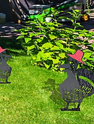 cheap -Red Hat Chicken Garden Stacks Yard Art Acrylic Outdoor Lawn Garden Animal Decoration