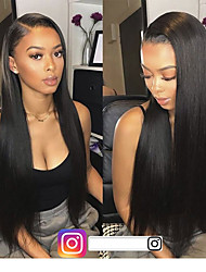 cheap -130%/150%/180% Full Lace Transparent Lace Front Human Hair Wig Pre Plucked Lace Closure Wig Straight Lace Frontal Wig
