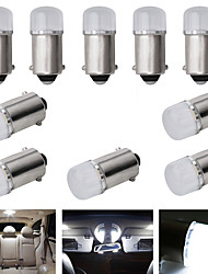 cheap -10PCS/lot Super Bright 12V Car Led Light BA9S Ceramic COB LED Light Bulbs BA9S T4W Car License Plate Light Reading Lamp White 12v
