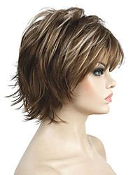 cheap -Karen Wig Short Layer Long Hair Fully Synthetic Wig 12TT26 Brown Highlights