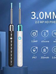 cheap -X3 Short(Under 20 cm) Ear Otoscope Endoscope Wax Removal 5 mp Recording Image and Video Function Portable LED Light Personal Care 0.2M