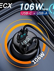 cheap -Factory Outlet 106 W Output Power USB Car USB Charger Socket Fast Charge CE Certified For Cellphone Universal D2 1 pc