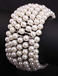 cheap -Women&#039;s Pearl Chain Bracelet Beads Star Stylish Simple Pearl Bracelet Jewelry White For Engagement Prom Promise Festival