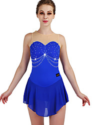 cheap -Figure Skating Dress Crystals / Rhinestones Women&#039;s Girls&#039; Training Performance Sleeveless High Mesh Spandex