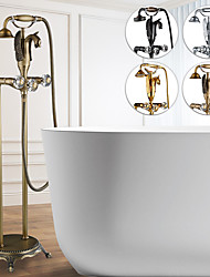 cheap -Bathtub Faucet - Contemporary Antique Brass Free Standing Ceramic Valve Bath Shower Mixer Taps