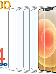 cheap -[4PCS]Phone Screen Protector For iPhone 13 12 Pro Max mini 11 Pro Max XR X XS Max 8 7 Plus Tempered Glass High Definition (HD) Scratch Proof 9H Hardness