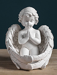 cheap -Resin Angel Girl Figurines Nordic Fairy Garden Modern Resin Statues For Interior Home Shelf Decoration Christmas Gift