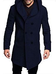 black hooded trench coat mens