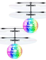 cheap -2 PCS Flying Ball Toys, RC Toy for Boys Girls Gifts Rechargeable Light Up Ball Drone Infrared Induction Helicopter with Remote Controller for Indoor and Outdoor Games