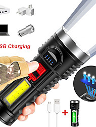 cheap -LED Flashlights / Torch Waterproof 800 lm LED LED Emitters 4 Mode with Battery and USB Cable Waterproof Portable Professional Easy Carrying 2 in 1 Camping / Hiking / Caving Everyday Use Cycling / Bike