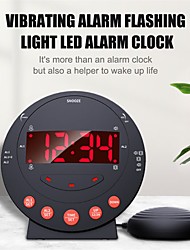 cheap -LED Vibrating Loud Alarm Clock Strong Bed Vibration Shaker for Heavy Sleepers Deaf Senior Kids Display Dimmer Snooze USB Charger