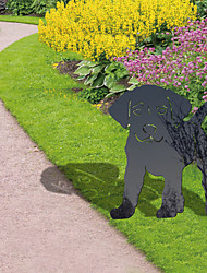 cheap -Cute Puppy Cow Garden Stacks Yard Art Acrylic Outdoor Lawn Garden Animal Decoration