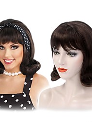 cheap -Brown Retro Wigs 60s Beehive Curl Hair Wig for Women Daily 50s 70s Costume Cosplay Party Womens Wigs