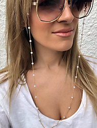 cheap -Men&#039;s / Women&#039;s Body Jewelry 70 cm glasses chain Silver / Gold irregular Simple / Luxury / Fashion Imitation Pearl / Alloy Costume Jewelry For School / Gift / Daily Summer