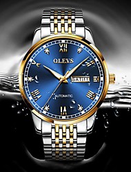 cheap -OLEVS Mechanical Watch for Men Analog Automatic self-winding Luminous Waterproof Modern Style Waterproof Calendar Noctilucent Alloy Stainless Steel Fashion