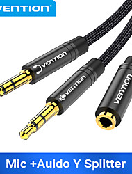 cheap -Vention Audio Splitter Headphone Adapter 3.5mm AUX Cable for Computer 1 Female to 2 Male Mic Y Splitter Headset to PC Adapter