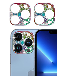 cheap -[2PCS] Bling Camera Lens Protector Compatible with iPhone 13 12 Pro Max mini 11 Pro Max Rear 3D Glitter Diamond Crystal Lens Decoration Camera Cover Protective (Color)
