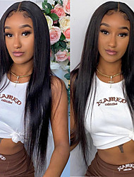 cheap -130%/150%/180% Full Lace Straight Lace Front Wig Full Lace Front Human Hair Wigs For Black Women HD Transparent Human Hair Lace Frontal Wigs